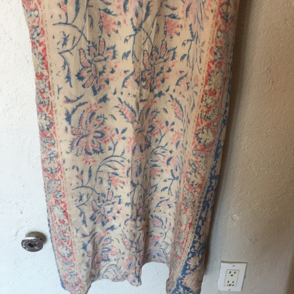 Chaser Vintage Tapestry Silk Tank Maxi Dress with Lace-Up Back Detailing - Picture 8 of 16